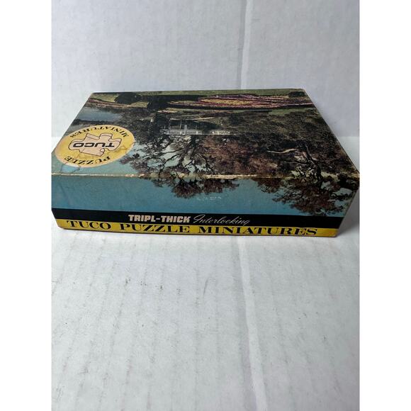 Vintage tuco miniature jigsaw puzzle “garden by the river” - Picture 4 of 6